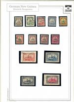 German New Guinea Mi 7-19 used with certificate - very fine - CV 1000 euro plus