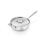 All Clad D5 Stainless Polished 5ply Bonded Cookware, Essential Pan with lid, 4Qt
