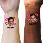 Hen Party Tattoos, Custom Temporary Tattoo, Party Accessory, Kisses, Design 7833