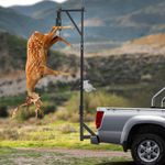 Hunting Hoist Rack Height Adjustable Hunting Game Hoist Winch Lift 400lbs Load