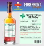 Personalised Prescription brandy spoof bottle label, Birthday/Wedding/ Gift 