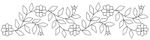 Embroidery Transfer Iron On Flower Floral Border 16 x 3.5 cm