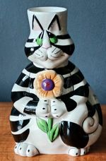 Ceramic Clancy The Cat Vase -  Lynda Corneille