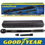 GOODYEAR Ratcheting Torque Wrench 1/2" Socket Set Square Drive Car Wheel Wrench