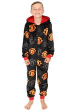 Manchester United Football Club Boys Fleece Sleepsuit Kids All in One