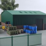 Model Railway Warehouse / Industrial / shipping Building (Small) OO Gauge 1:76