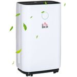 16L Day Portable Dehumidifier for Home with LED Screen Sleep Mode 24H White