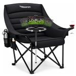 Camping Chairs for Adults, Oversized XXL Padded Folding With 360° Phone Holder