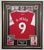Framed Gabriel JESUS Signed Shirt Jersey Autographed Display with Certificate