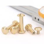 Belt Screws Leather Craft Chicago Nail Brass Solid Rivets Stud Head Wallet Round