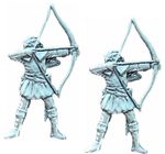 Set Of 2 Archer Archery Bowman Handcrafted From English Pewter Pin Badges -PAG