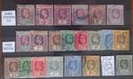 Leeward Is stamps E7-GV MCCA values to 1s GU on 1card LW7