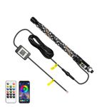 1ft LED Whip Remote RGB Chasing Antenas LED Light For ATV Polaris RZR UTV Buggy