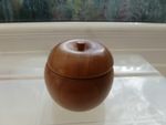 Vintage Richard Thoday Hand Made Apple Pot Lid Treen Applewood H6 cm Cir 19.5 cm