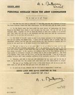 BERNARD LAW MONTGOMERY Signed Order - Respected Military Leader - 10"x8" reprint