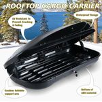 Car Roof Top Box 400 Litre Gloss Black Extra Large Top Car 75kg Luggage UK STOCK
