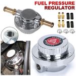 Universal Silver Fuel Pressure Regulator Manual Adjustable For Carburetor Engine