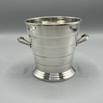 Antique Art Deco Silver Plated Ice Bucket 1930s Barware Stepped Handles Suckling
