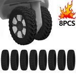 8Pcs Luggage Wheel Cover Silicone Reduce Noise Suitcase Caster Wheel Protector