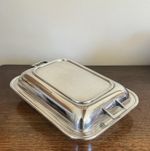 Old Silver Plated Entree Serving Dish, Lid with Two Handles