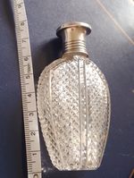 Hallmarked Silver Top Perfume Bottle iChester 1948 Quality Crystal 8 Cm