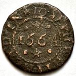 Scarce Isle of Wight NEWPORT Joseph Whitehead 1664 farthing BW118