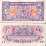 British Armed Forces. Ten Shillings (1946) (WPM M14a) B/2 761687 solid VF.