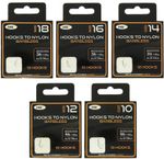 10 x NGT Barbless Hooks to Nylon Sizes 10 12 14 16 18 Carp Fishing Tackle