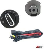 For Vw Caddy Golf Passat Fog Lights Wiring Harness & Switch Auto Function Kit