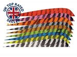Gateway Archery 3" Parabolic Cut Barred Turkey Feather Vanes Various Colours R/W