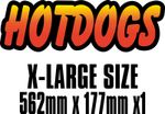 BIG Exterior Catering HotDog Text Decal Cut Printed  Food Sticker