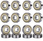 10Pcs 608 ZZ 608RS Ball Bearings 608ZZ Metal Double Shielded Miniature Deep Groo