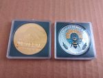 Jurassic Park Dinosaur Token & Bee Kind Novelty Coin Set 2 Coins in Cases