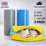 2PCS REUSABLE SHOE BAG WASHING MACHINE CLEANING ZIPPER LAUNDRY BAG FOR SNEAKERS