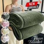 Large Fleece Blanket Super Soft Reversible Bed Sofa Throw Single Double King