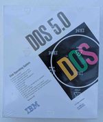 IBM DOS 5.0 (Ver: 5.02) OS. Retail 1992 3.5" Disk factory sealed in original box