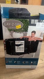 Lay-Z-Spa Glacial Dip Ice Bath Tub w/ Filter Pump 2 Person Black 1.50m