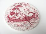Vintage Nymolle Denmark Bjorn Wiinblad Wall Plaque – July Red