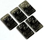 5x1g Kangaroo Wessex Mint 999.9 Fine Silver Bars Uk Seller..Rare..