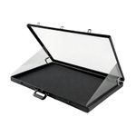 Trading Card Display Case Easy to Carry Aluminum Jewelry Display Case, Tabletop