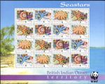 BIOT 2001 WWF/Starfish/Seastars/Marine/Animals/Conservation 16v sht (b2895)