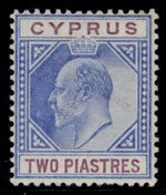 CYPRUS EDVII SG53, 2pi blue & purple, LH MINT. Cat £85.