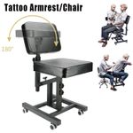 Tattoo Chair With Armrest For Tattoo Artists With Adjustable Panel Height Angles