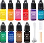10 Colours Liquid Candle Dye for Soy Wax, Candle Wax Dye for Candle Making