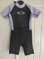 TWF Girls kids Short Sleeve Wetsuit - Age 8-9 - New With Tags BNWT