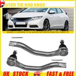 2x Front Outer Track Tie Rod Ends For Honda Civic MK8 MK9 2005-2016 53560SMG003