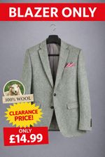 Mens Sage Green 100% Wool Blazer Jacket ONLY | Clearance Sale