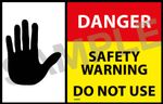 Gas Safe DANGER DO NOT USE Labels - GSR32
