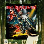 Iron Maiden eddie fabric banner / flag  60x90cm