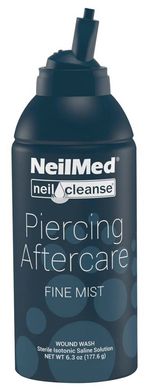 NeilMed Piercing Aftercare, Fine Mist, 177ml. LARGE Bottle Body Piercing